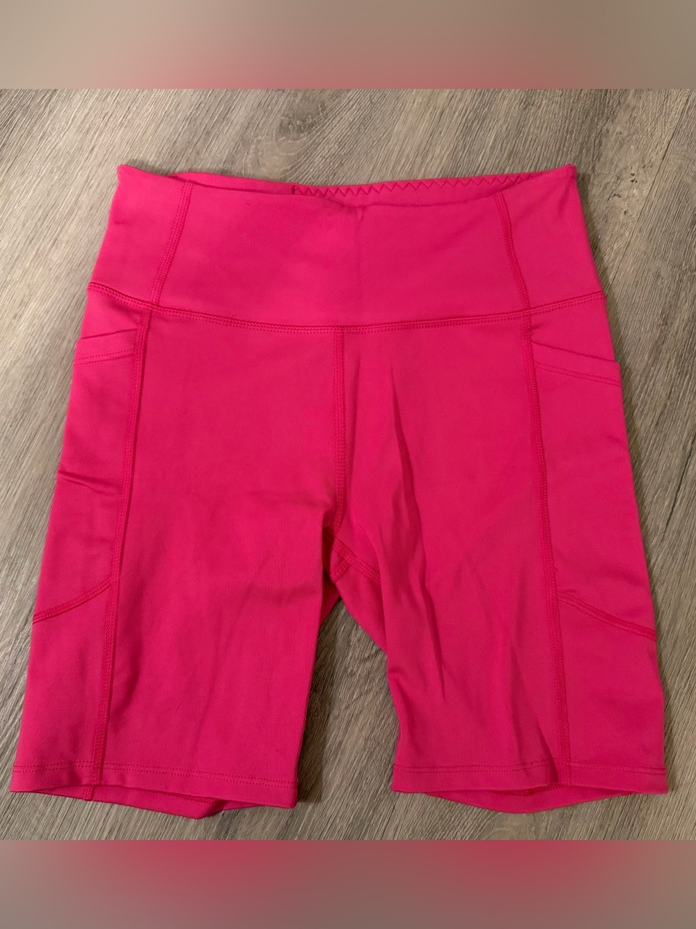 Victoria's Secret Hot Pink High-Rise Bike Shorts with Pockets
